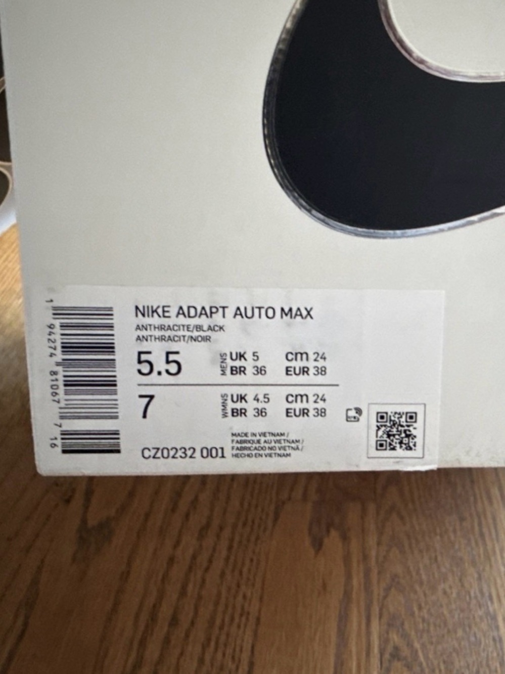 Nike Adapt Auto Max 'Anthracite/Black’ Sneaker - Picture 2 of 10